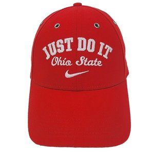 OSU Ohio State Buckeyes Hat NIKE Fitted Baseball‎ Cap Size M / L  Red Just Do It